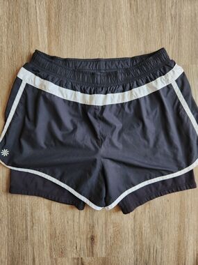 Athleta Black Athletic Shorts with Built-in Biker Shorts